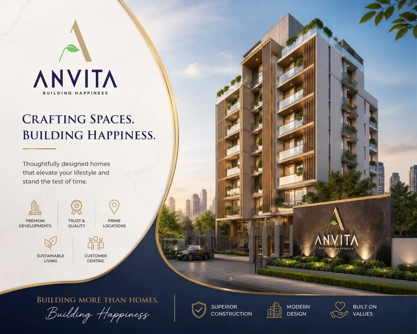 Anvita Group Official Logo for Kollur Hyderabad Projects