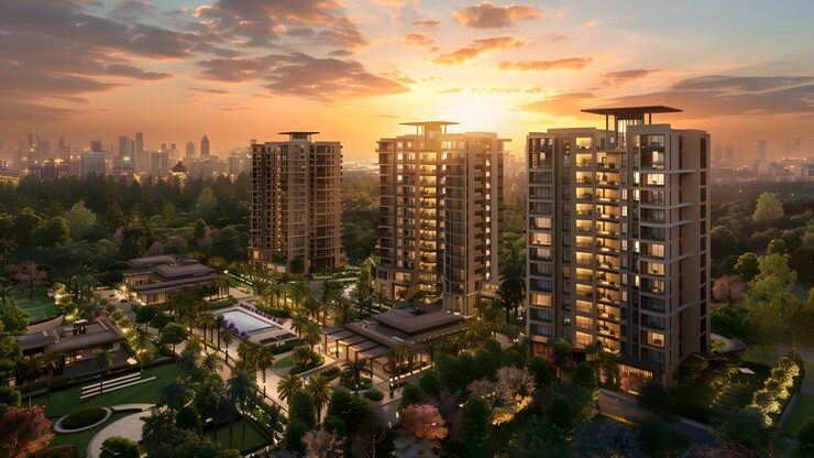 Praneeth Group residential project in Kollur, Hyderabad, artist impression