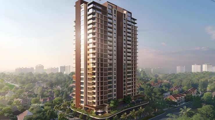 RERA registered residential towers in Kollur, Hyderabad, artist impression