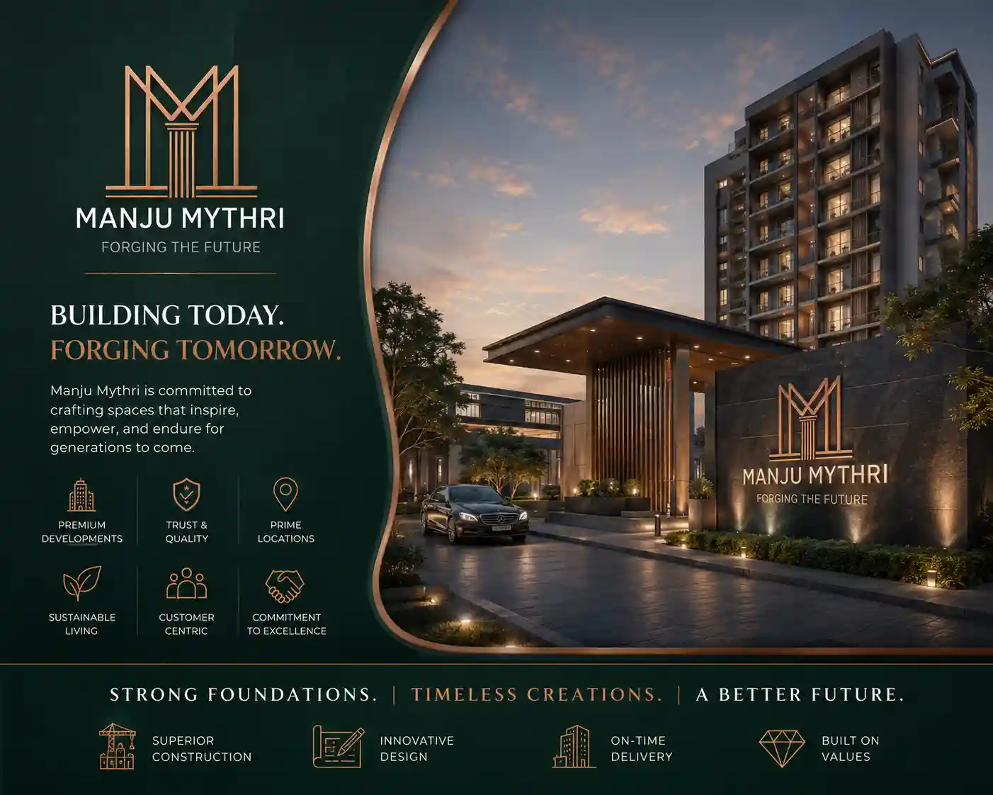 Manju Mythri Infra Official Logo for Kollur Hyderabad Projects